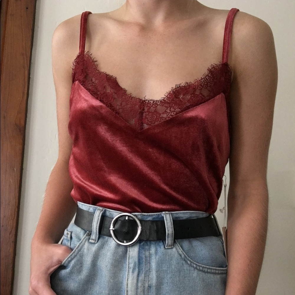 Forever 21 velvet & lace tank
